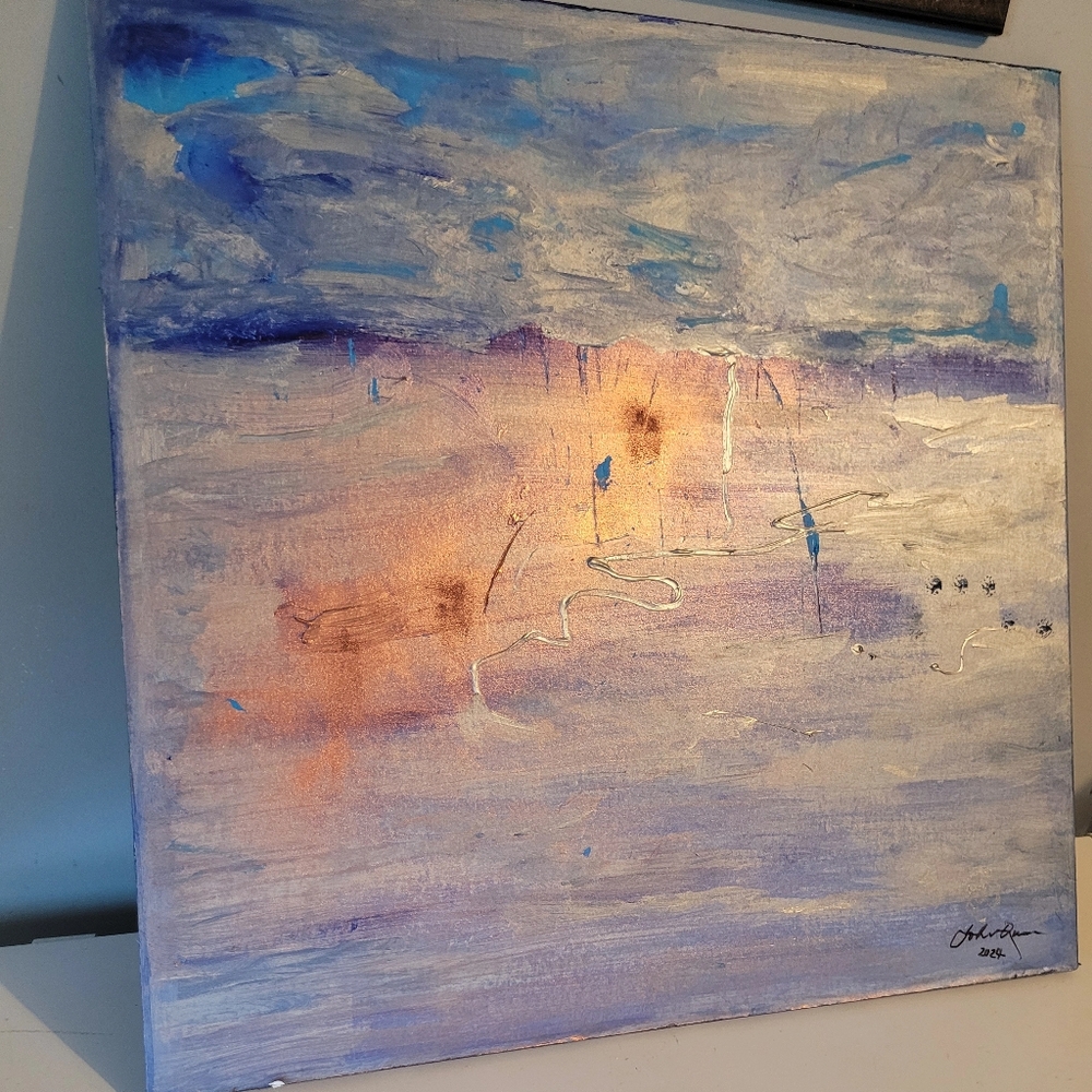 Original abstract painting in acrylics on drywall from Art Worthy collections